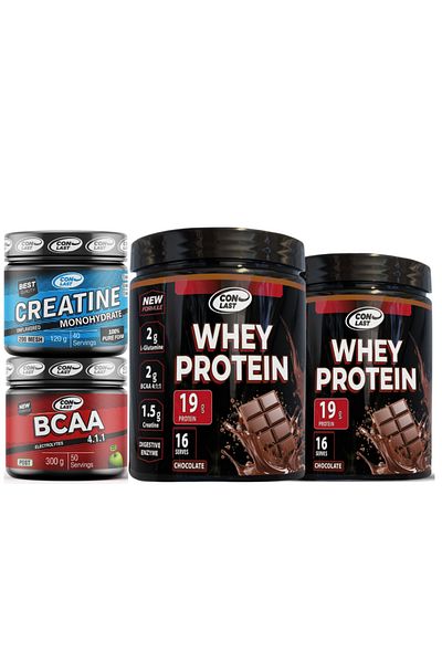 Conlast Pack of 2 Whey Protein - Chocolate 400G/Bcaa 300G/Creatine 120g