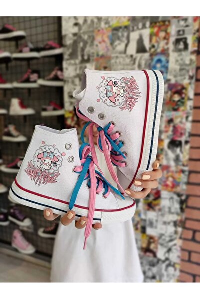 ELİTE STEP حذاء رياضي طويل من الكتان المطبوع باللون الوردي من Melody