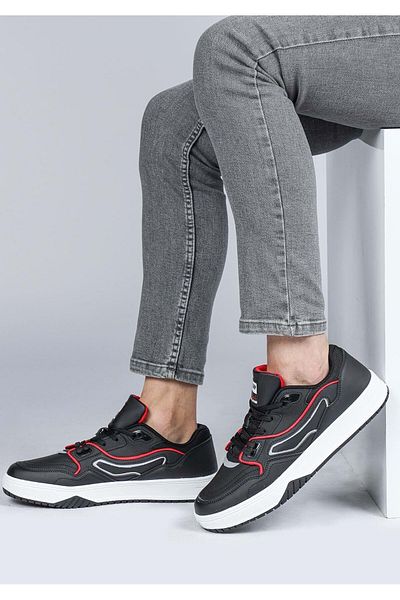 Jump 28520 Sneaker Ortopedic Pantofi Sport Bărbați NEGRU-ROSU