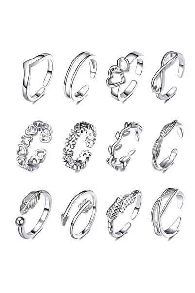 Girift Vintage Deny Ayak Parmak Yüzük Seti