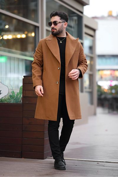 MİS MODA معطف شتوي طويل كبير الحجم للرجال