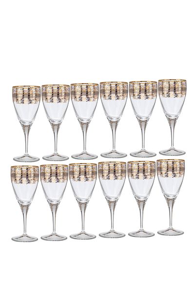 Byblos Luxurious Turkish crystal set 76 pieces golden and silver