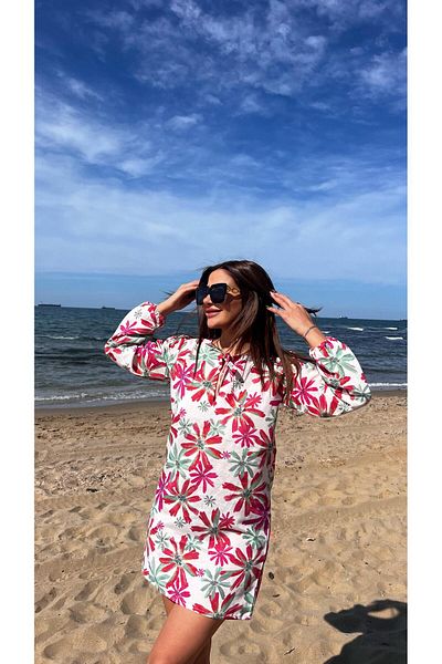 Daves Rochie portocalie casual cu model de in