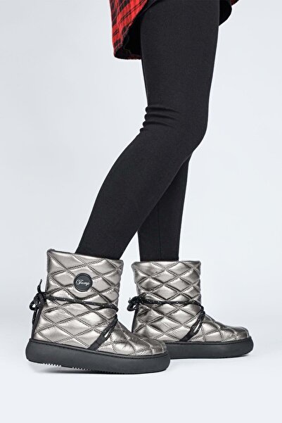 Jump 60214 Suya Dayanıklı Kaydırmaz Taban Bronz Kız Çocuk Kar Botu