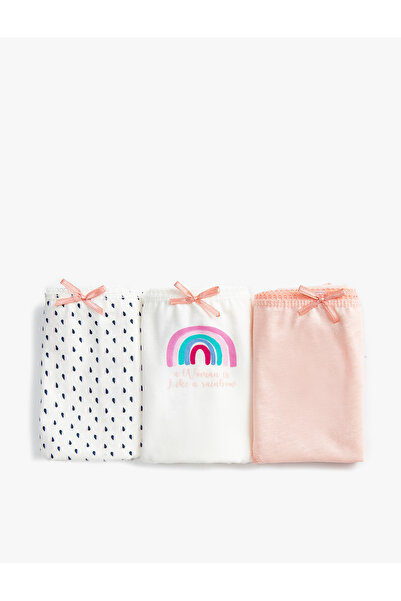 Koton Chiloți slip din 3 piese, cu model, panglică imprimată detaliată