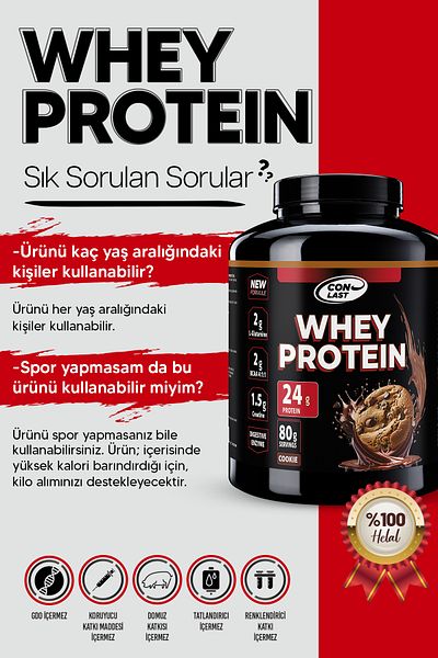 Conlast Pack of 2 Whey Chocolate with Cookie/Bcaa 300G/Creatine 120g