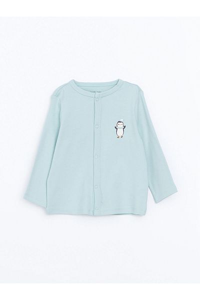 LC Waikiki Lcw Crew Neck Baby Boy Cardigan and Pants 2-Piece Fast Fashion