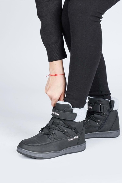 Kocamanlar Ayakkabı Jump 29180 Unisex Kaymaz Taban Çocuk Bot SİYAH