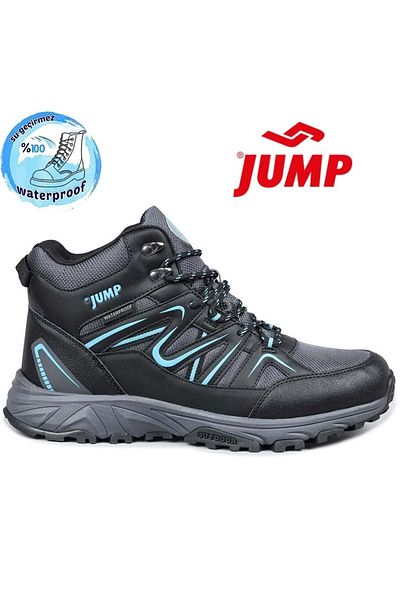 Jump 28682 Αδιάβροχη Αντιολισθητική Σόλα Ορθοπεδικά Ανδρικά Μποτάκια ΜΑΥΡΟ