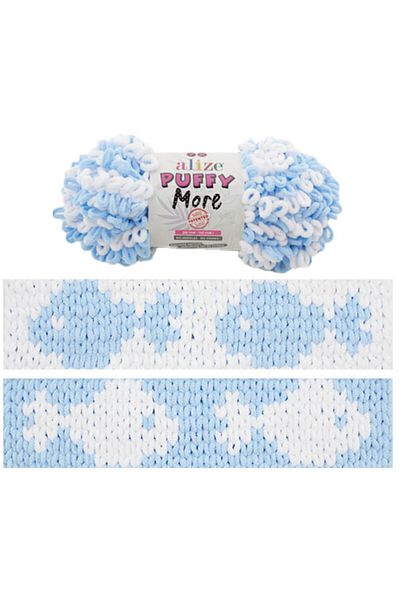 Alize 2 Puffy More Hand Knitting Yarn (2 X 150 Grams) 6266