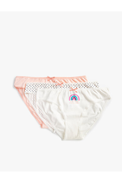 Koton Chiloți slip din 3 piese, cu model, panglică imprimată detaliată