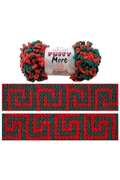 Alize 2 Puffy More Hand Knitting Yarn (2 X 150 Grams) 6292