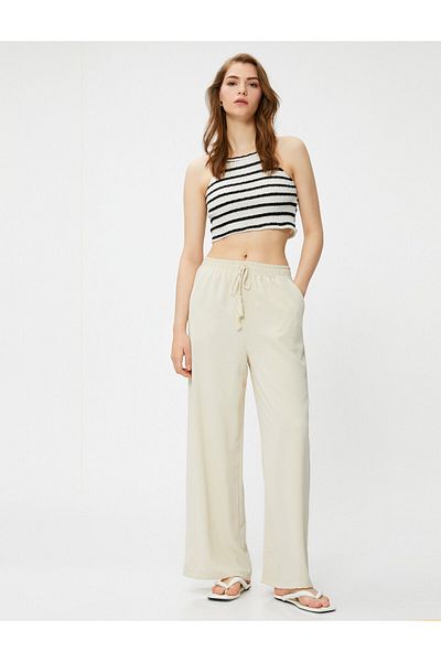 Koton Palazzo Trousers Tie Waist