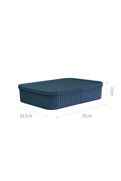 devigo 6 Lt with Lid - Thin Spacious Storage Box, Office and Stationery Organizer