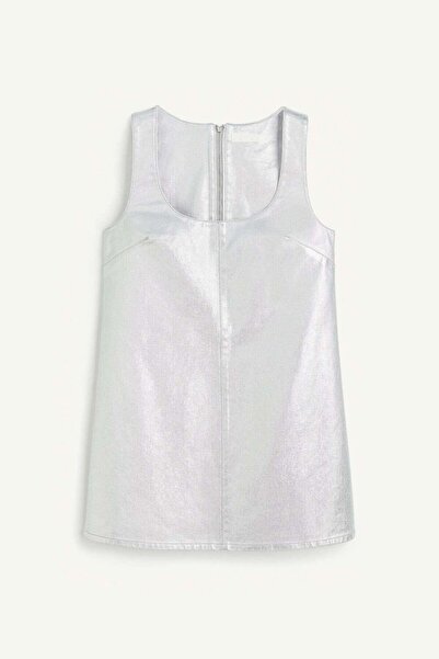 H&M Shimmering metallic denim dress