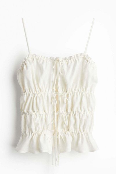 H&M Drawstring-detail strappy top