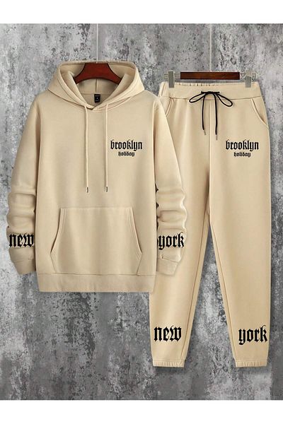 LUNAVISTA New Yourk Printed Unisex Oversize Tracksuit Set