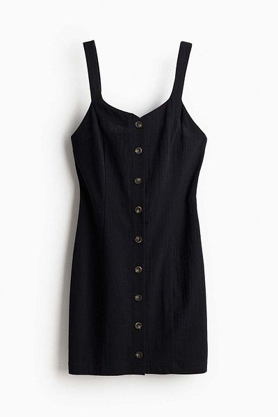 H&M Button-front cotton dress