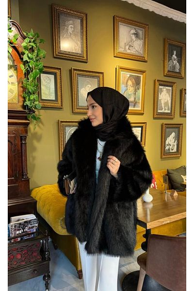 AÈC PRIVÈ Women's New Season Premium Quality Lined Long Fur Coat 777