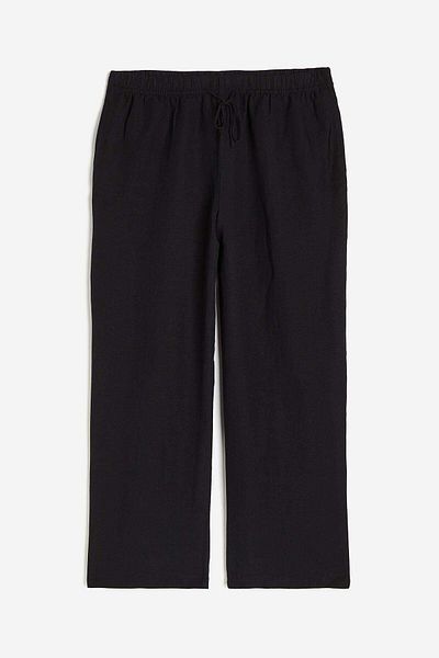 H&M Linen-blend pull-on trousers