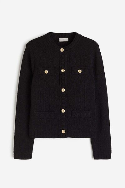 H&M Textured-knit cardigan