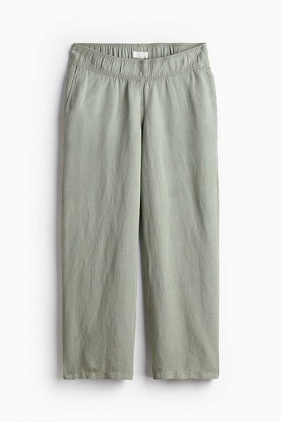 H&M MAMA Before & After linen-blend trousers