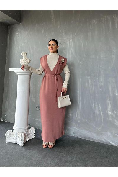 MAY MARA Women's Oversize 2-Piece Salopette Strick Suit