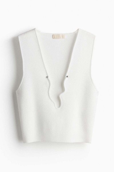 H&M Asymmetric-neck vest top