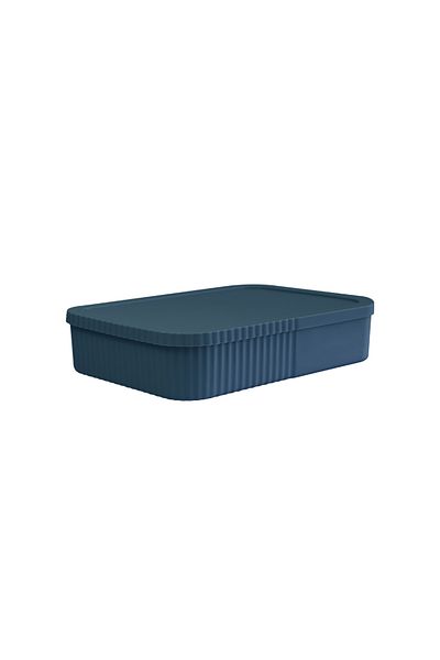 devigo 6-Liter Thin-Wide Storage Box with Lid - Office & Stationery Organizer, Multi-Purpose Use