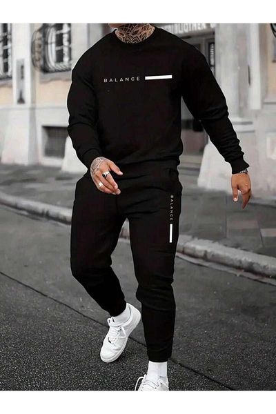 CAST COLLECTİON Trening oversize Balance pentru bărbați, negru
