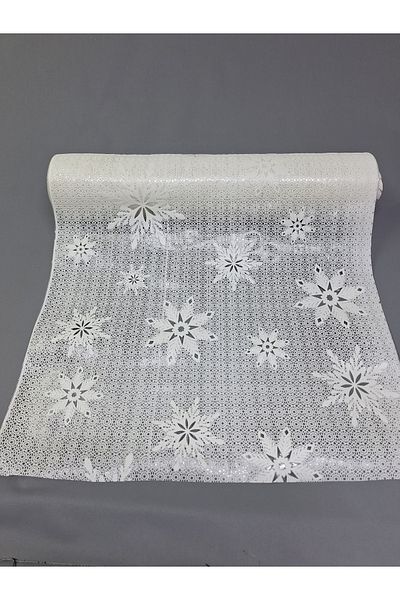 Başak Ev Tekstili Raft din dantelă din PVC alb și suport pentru dulap