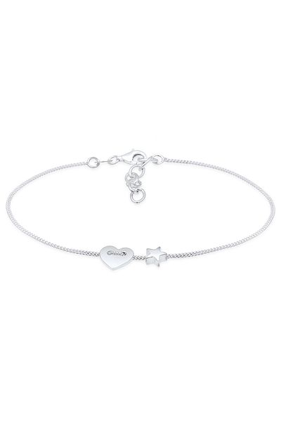 ELLI Bratara Dama Heart Stars Astro Filigran In Argint Sterling 925