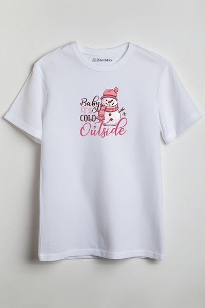SM Satranç Medya Μπλουζάκι Unisex με στάμπα Baby Its Cold Outside New Year