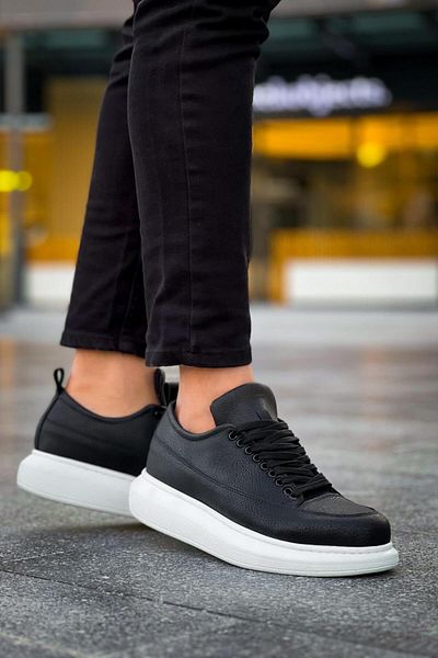 Knack Casual Shoes 814 Black (WHITE SOLE)