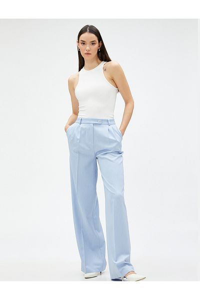 Koton Palazzo Trousers Pleated Pocket Detailed