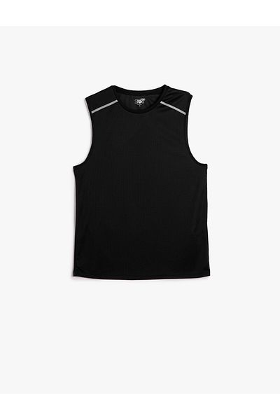 Koton Sports Tank Top Stripe Printed Crew Neck Αμάνικο