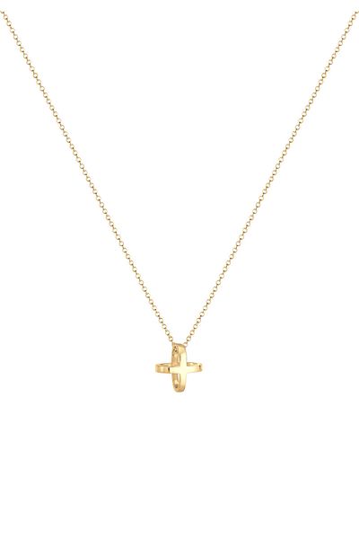 ELLI Necklace Ladies Cross Pendant 3d In 925 Sterling Silver