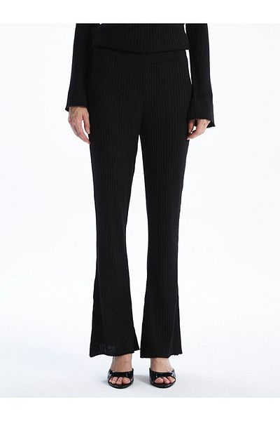 LC Waikiki LCWAIKIKI Basic Damen-Strickhose mit elastischem Bund und glänzendem Look