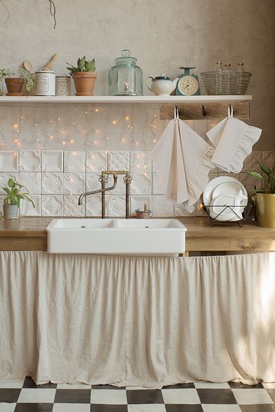 cotton maison Retro Set of 2 Ruffled Drying Cloths