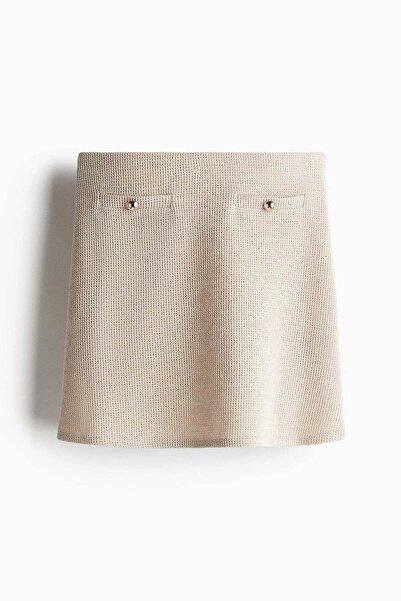 H&M Textured-knit mini skirt