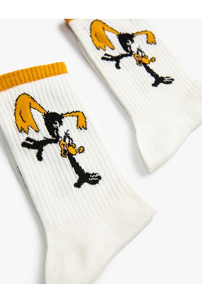 Koton Лицензирани бродирани чорапи Daffy Duck Socket