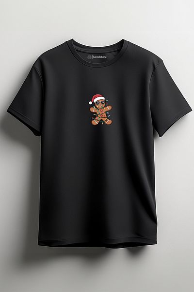 SM Satranç Medya Unisex T-Shirt with Cookie Light Christmas Print