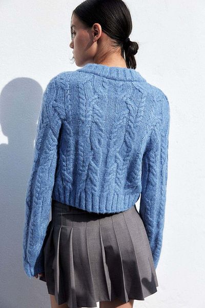 H&M V-neck cable-knit jumper
