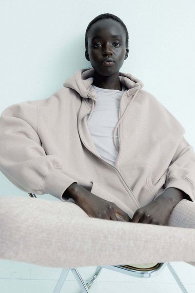 H&M Oversized zip-through hoodie