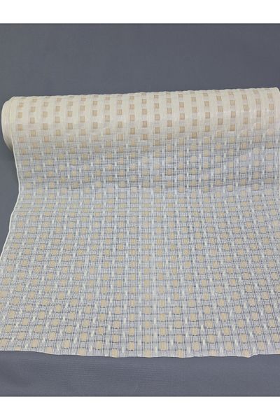 Başak Ev Tekstili Culoarea crem PVC Trim Lace Runner - Acoperire pentru rafturi și dulapuri