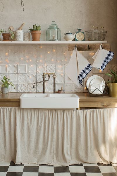 cotton maison Ρετρό Σετ 2 υφασμάτων στεγνώματος Frilly