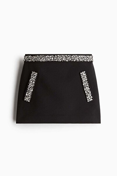 H&M Rhinestone-embellished mini skirt