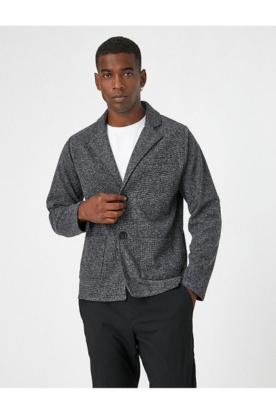 Koton Basic Jacket with Pocket Detail Buttons