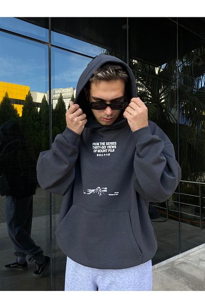 XPUPPETWEAR Mount Fuji Printed Hoodie Sweatshirt