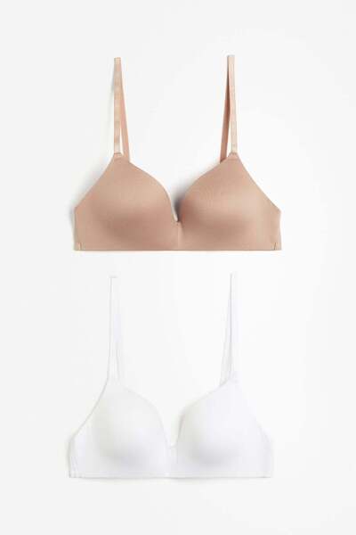 H&M 2-pack microfibre non-wired bras
